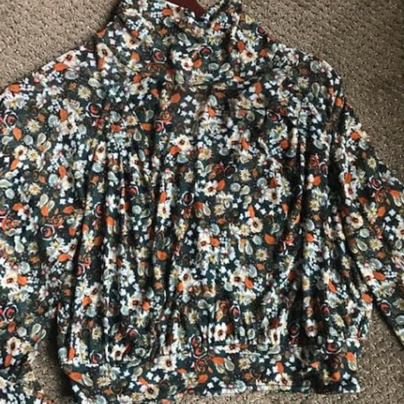 Long Sleeved Floral Crop Blouse from Free People - Picture 1 of 3